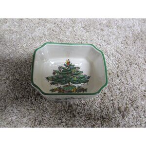 Spode England Christmas Tree Rectangular Bowl S3324-U Ceramic